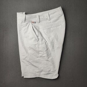 Simms Fishing Shorts Mens 32 Gray 100% Poly Stretch Zip Pocket Quick Dry Outdoor